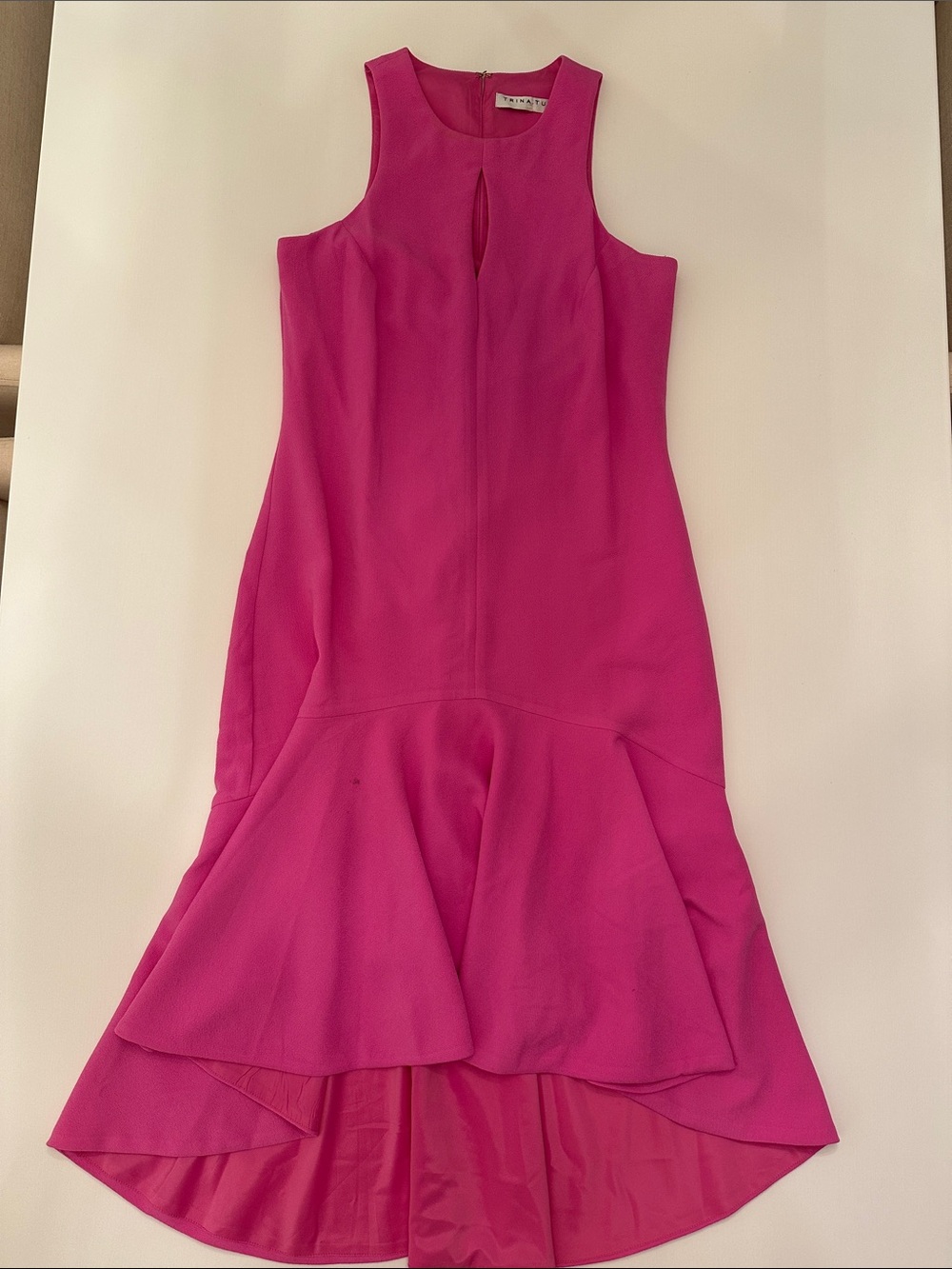 Trina Turk Sleeveless Fuchsia High-Low Dress